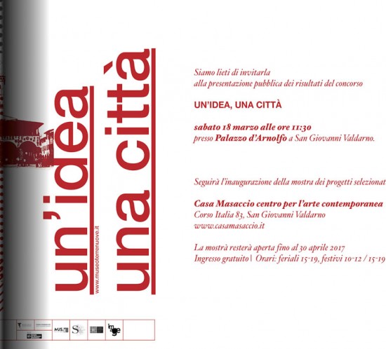 UN_IDEA, UNA CITTA - invito mostra Casa Masaccio2