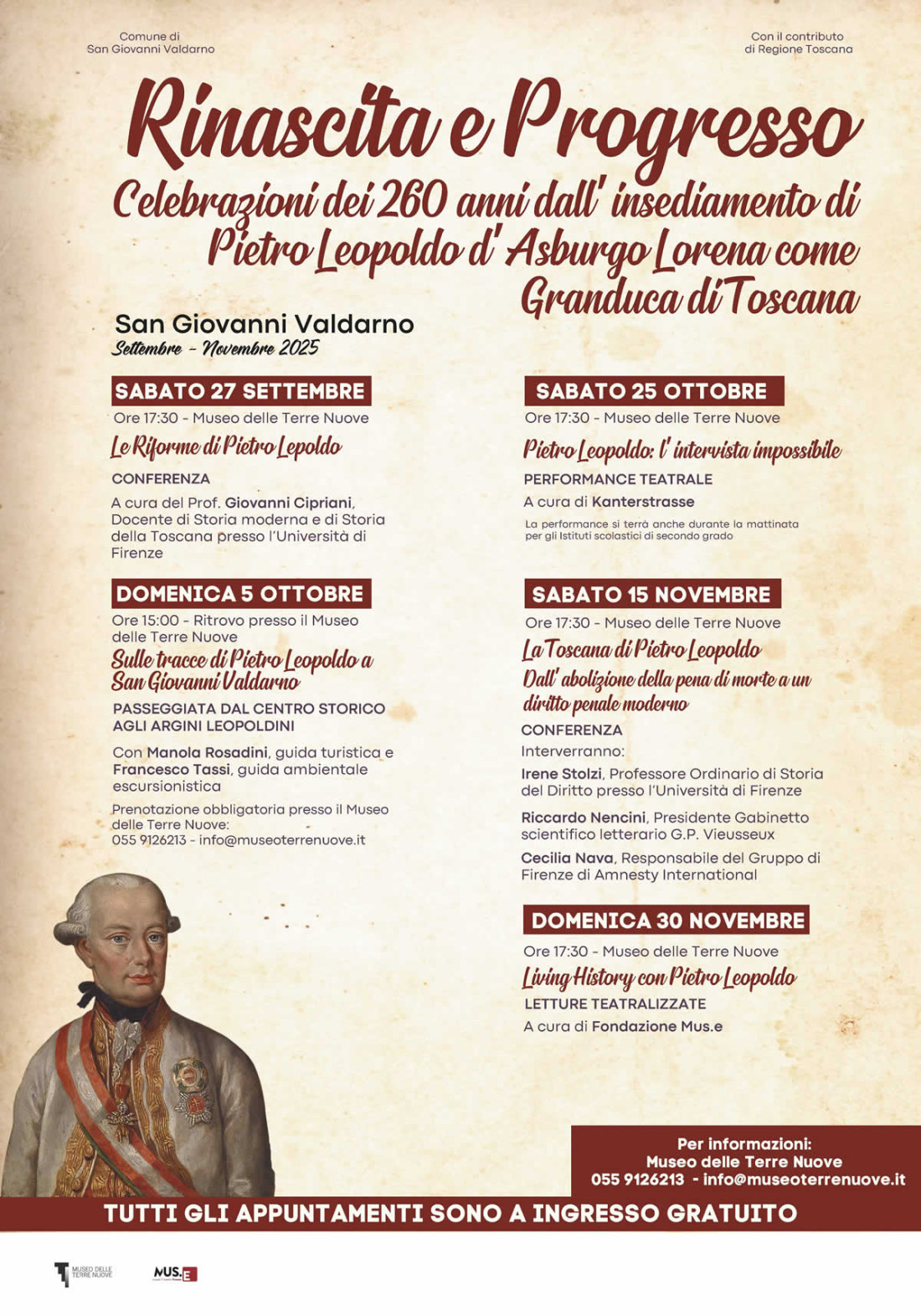 CELEBRAZIONI 260 ANNI DALL'INSEDIAMENTO DI PIETROLEOPOLDO D'ASBURGO LORENA...1) (1)