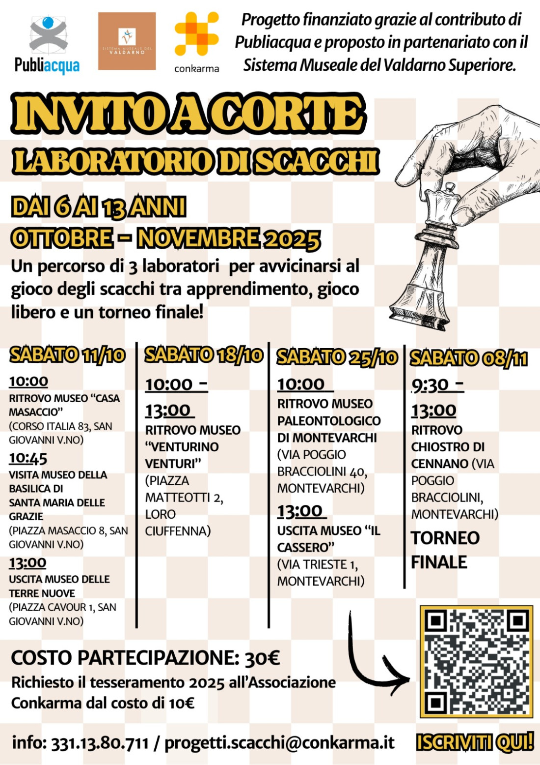 locandina scacchi al museo