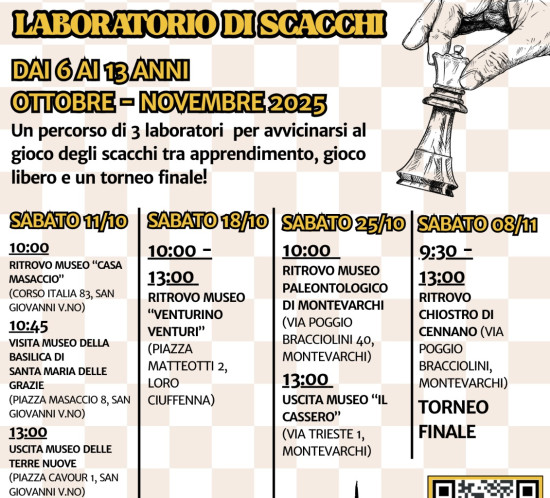 locandina scacchi al museo