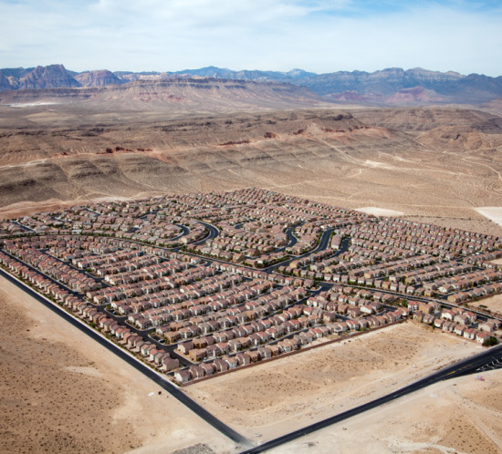 This single-use residential subdivision block is devoid of any urban amenities.